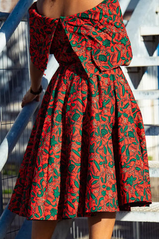 african cocktail dresses SALLY African Print Women's Dress