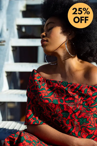 Pre Order Oyin Midi African Print Cape Dress Dresses