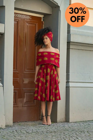 Oyin Red And Yellow Dress Dresses