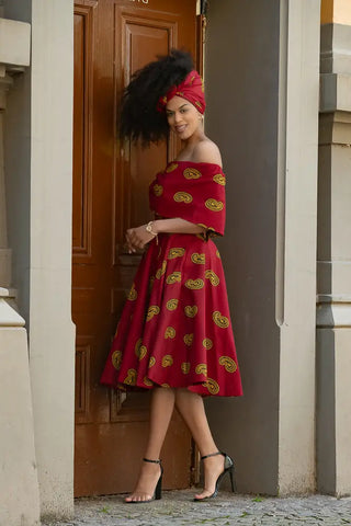 Oyin Red And Yellow Dress Dresses