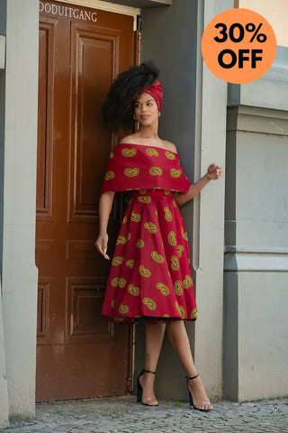 Oyin Red And Yellow Dress Dresses