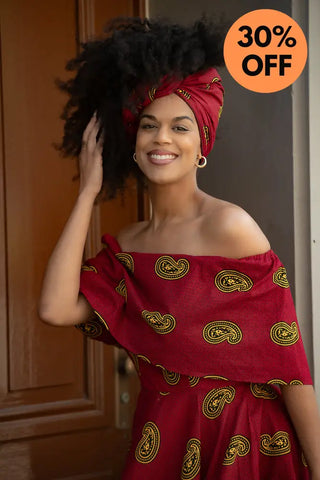 Oyin Red And Yellow Headwrap Accessories