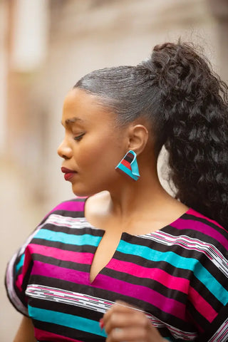 PEJU BLUE AND PINK EARRINGS Earrings