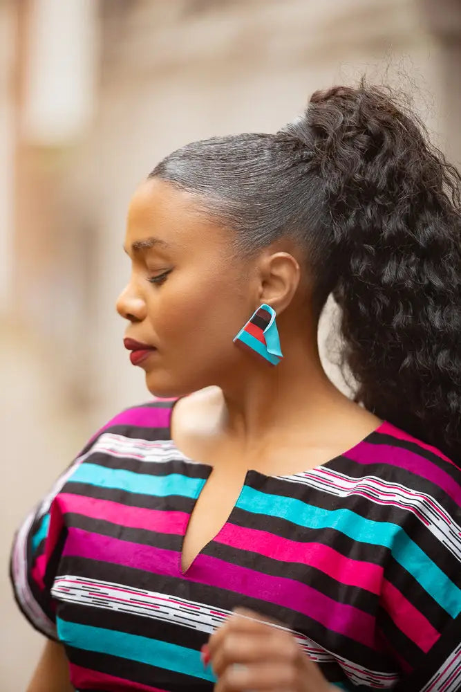 PEJU BLUE AND PINK EARRINGS Earrings