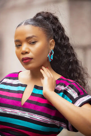 PEJU BLUE AND PINK EARRINGS Earrings