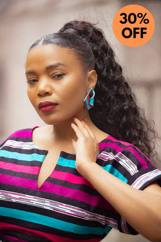 PEJU BLUE AND PINK EARRINGS Earrings