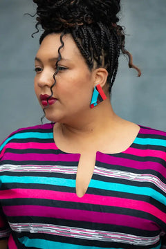Peju Blue and Pink Earrings