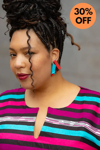 PEJU BLUE AND PINK EARRINGS Earrings