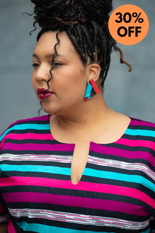 PEJU BLUE AND PINK EARRINGS Earrings