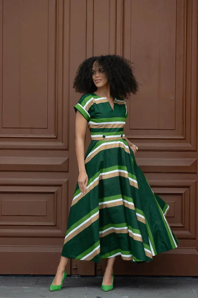Peju Olive Green Dress Dresses