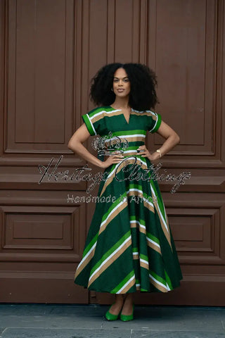 Peju Olive Green Dress Dresses