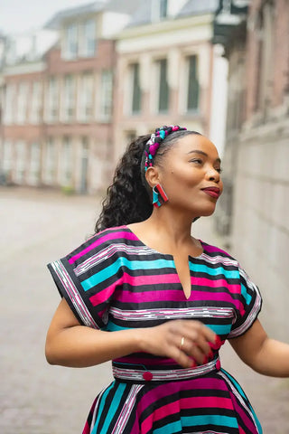 PEJU PINK BRAIDED HEADBAND HEADBANDS