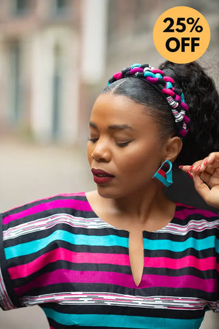 PEJU PINK BRAIDED HEADBAND HEADBANDS