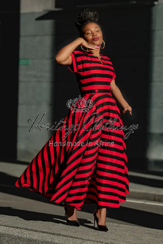 Peju Red And Black Dress