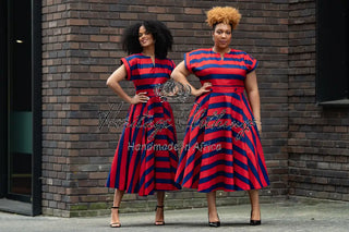 PRE-ORDER PEJU RED AND BLUE DRESS