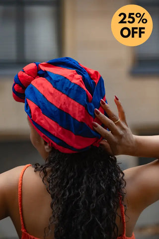 PEJU RED AND BLUE HEADWRAP HEADWRAPS