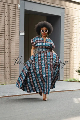 Peju Tribal Blue Dress Dresses
