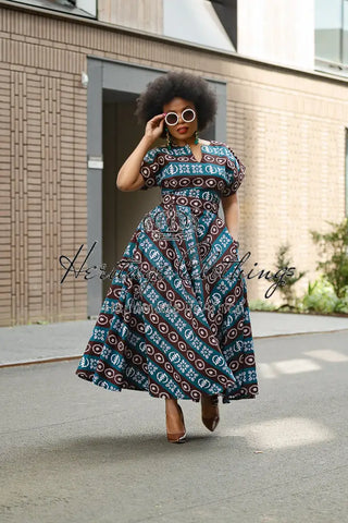 Peju Tribal Blue Dress Dresses