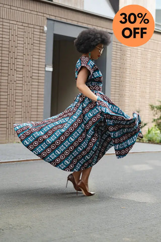 Peju Tribal Blue Dress Dresses