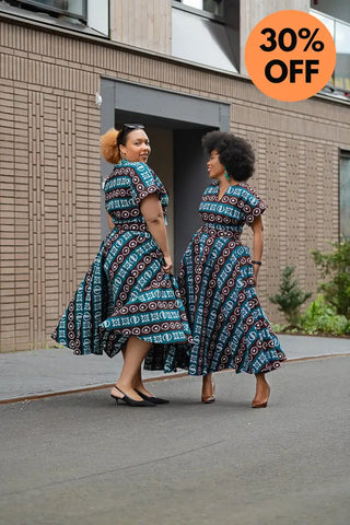 Peju Tribal Blue Dress Dresses