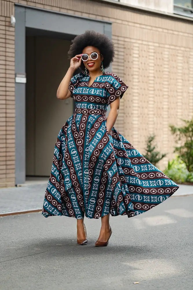 Peju Tribal Blue Dress Dresses