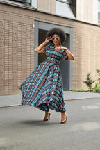 Peju Tribal Blue Dress Dresses