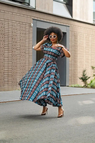 Peju Tribal Blue Dress Dresses