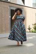 Peju Tribal Blue Dress Dresses