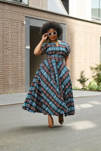 Peju Tribal Blue Dress Dresses