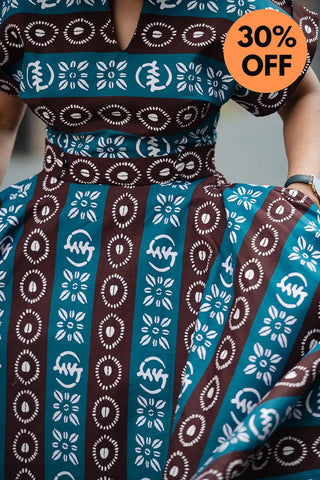 Peju Tribal Blue Dress Dresses