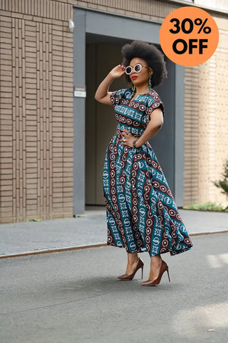 Peju Tribal Blue Dress Dresses