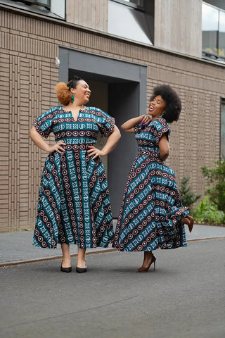 Peju Tribal Blue Dress Dresses