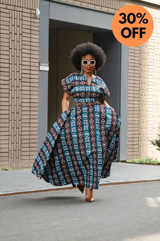 Peju Tribal Blue Dress Dresses