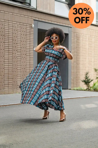 Peju Tribal Blue Dress Dresses