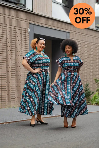 Peju Tribal Blue Dress Dresses