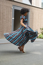 Peju Tribal Blue Dress Dresses