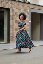 Peju Tribal Blue Dress Dresses