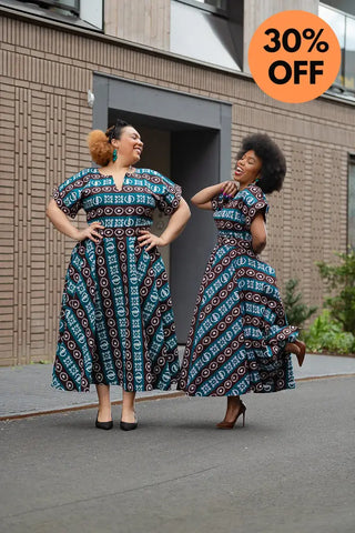 Peju Tribal Blue Dress Dresses