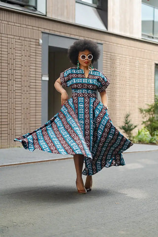 Peju Tribal Blue Dress Dresses