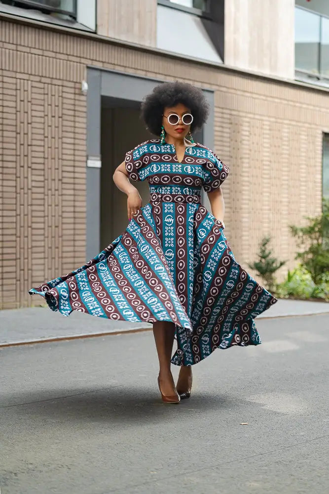Peju Tribal Blue Dress Dresses