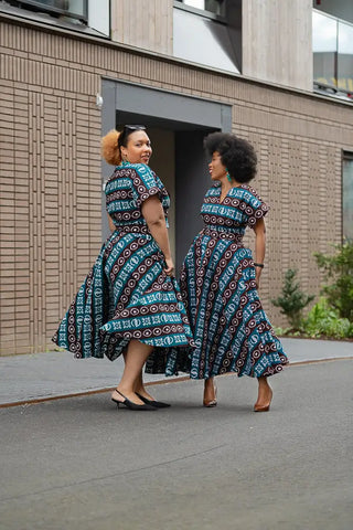 Peju Tribal Blue Dress Dresses