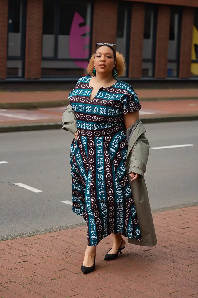 Peju Tribal Blue Dress Dresses