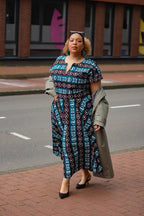 Peju Tribal Blue Dress Dresses