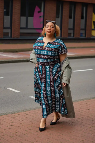 Peju Tribal Blue Dress Dresses