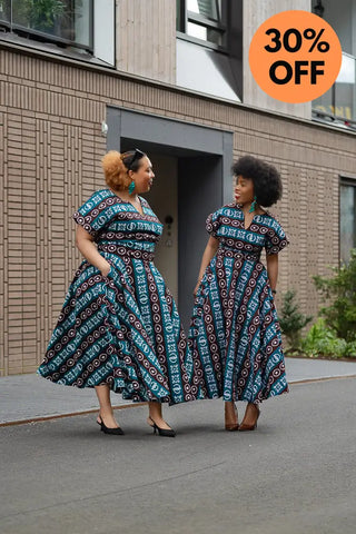 Peju Tribal Blue Dress Dresses