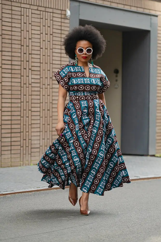 Peju Tribal Blue Dress Dresses