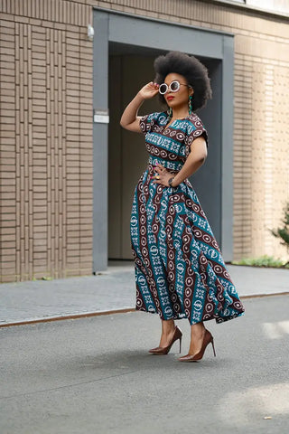 Peju Tribal Blue Dress Dresses