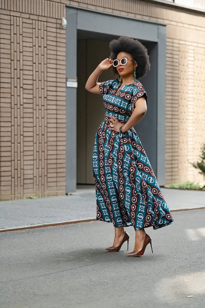 Peju Tribal Blue Dress Dresses