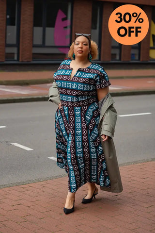 Peju Tribal Blue Dress Dresses