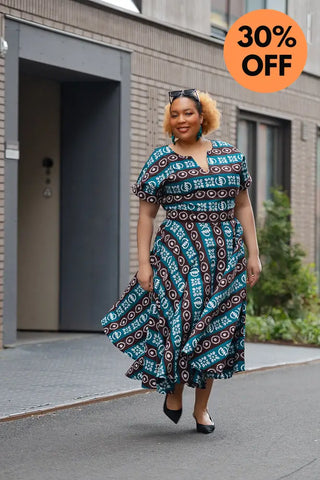 Peju Tribal Blue Dress Dresses